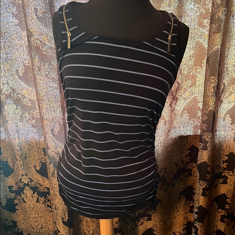Michael Kors striped sleeveless top.